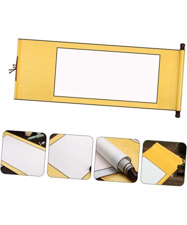 SEWOART Blank Rice Paper Scroll Calligraphy Rice Paper Water Writing Cloth Chinese Painting Couplet Paper Yellow 1.5X40X117CM - Buy Online on GoSupps.com