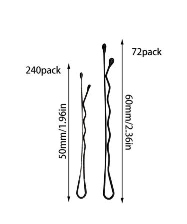 Buy Dylan-EU 312 Pieces Black Metal Wave Hair Pins | Classic Bobby Pins for Girls & Women | International Shipping Available - Buy Online on GoSupps.com