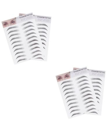 FOMIYES 4 Pcs 3d Eyebrow Stickers Make up Kits Imitation Eyebrow Sticker Eyebrow Trimming The Lazy Woman