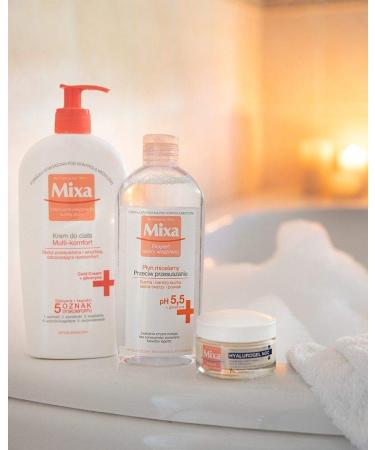 Mixa Hyalurogel Moisturizing Cream Facial Mask - Night Treatment with Hyaluronic Acid for Sensitive Dehydrated Skin | 24-Hour Hydration | 50 ml - Buy Online on GoSupps.com