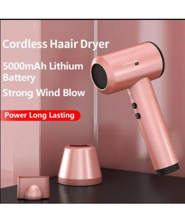 Cordless Hair Dryer for Women Rechargeable Wireless Blow Dryer Low Noise Travel Hair Dryer Hot/Cold Mini Hair Dryer for All Hair Types - Buy Online on GoSupps.com