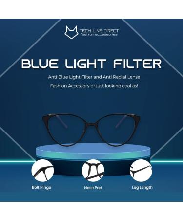Buy TECH-LINE-DIRECT 2022 Blue Light Filter Computer Gaming Glasses UV Blocking Anti-Glare Clear Lens One Size for Ultimate Eye Protection - Buy Online on GoSupps.com