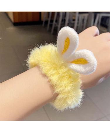 8-Piece Rabbit Ears Plush Hair Ties | Fluffy Elastic Hair Bands for Women & Girls | Perfect Christmas Hair Accessories - Buy Online on GoSupps.com