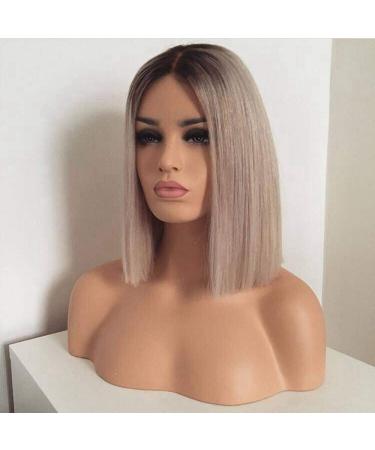 Buy 36cm (14) Blonde & Brown Ombre Wig for Women - Smooth Long Wig with Dark Roots | Perfect for Parties & Costumes - Buy Online on GoSupps.com