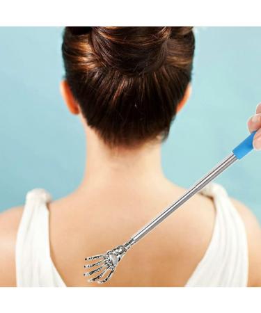 LANCHEN Stainless Steel Telescopic Back Scratcher - Portable Claw Massager for Blood Circulation & Relaxation - Buy Online on GoSupps.com