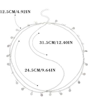 Runmi Boho Headchains Sequins Tassels Headpiece Bridal Hair Piece Wedding Hair Accessories for Women and Girls silver - Buy Online on GoSupps.com