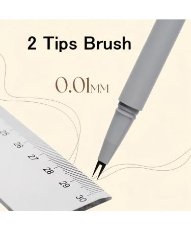 Double Tip Lower Eyelash Pencil - 2024 New 3D Waterproof 2 Tip Eyelash Pen Eye Liner Liquid Eyeliner - Dual Pronged Bottom Eyelashes Pen Waterproof Liquid Eyeliner for Natural Eye Makeup (Brown-2pcs) - Buy Online on GoSupps.com