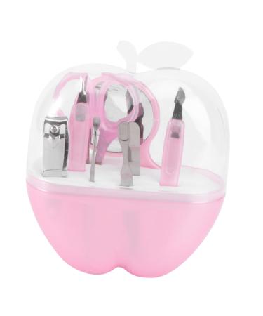 Healeved Fingernail Trimmer Tools Mirrors 8 in 1 Nail File Stainless Steel Nail Clipper Kit Fingernail File Nail Kit Camping Accessory Mirroraid The Mirror Pink Tool Kit Manicure medium Pink