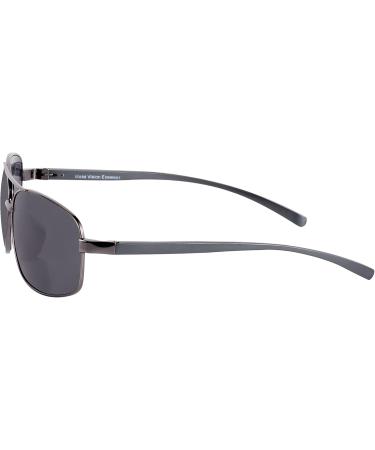Buy Navigator Lightweight Rectangular Aviator Bifocal Sunglasses - Gun Metal 2.5x | International Shipping Available - Buy Online on GoSupps.com