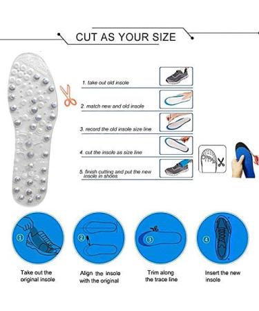 Eeuk Magnetic Massage Insoles - Relaxed Feet Orthopedic Soles for Fatigue Relief | 2 Pairs (Size 37) - Magnetic Therapy & Reflex Zone Benefits - Buy Online on GoSupps.com