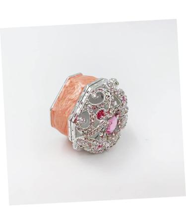 Zerodeko Box Jewelry Organizer Trinket Case Vintage Jewelry Case Earring Storage Case Ring Display Case Jewelry Dish Jewelry Storage Case European Style Ring Holder Pink Enamel - Buy Online on GoSupps.com