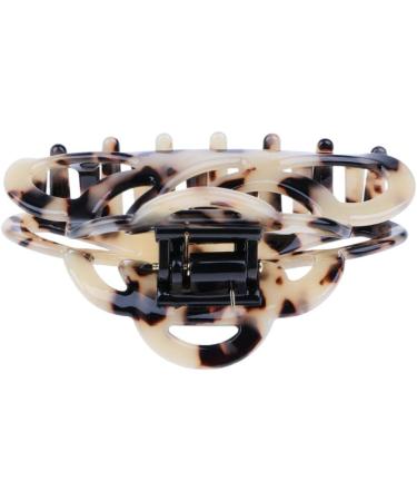 F Fityle Women's Vintage Hair Gripper Clip - Acrylic Hair Claw Stylish Leopard Design for Effortless Elegance - Buy Online on GoSupps.com