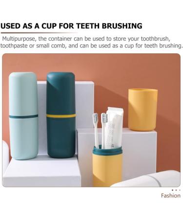 Zerodeko Travel Wash Cup Set - 4pcs Portable Toothbrush Holder & Cover for Kids - Outdoor Toothbrush Case & Toddler Toothpaste Storage - Buy Online on GoSupps.com