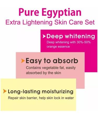  Glupa PURE EGYPTIAN OSCKAI EXTRA Brightening Kit with Pure Collagen Glutathione Vitamin C Hyaluronic Acid Kojic Acid Body Milk Serum Face Cream Soap - Buy Online on GoSupps.com