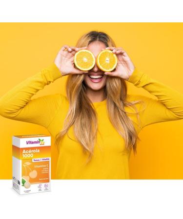VITAMIN'22 - Acerola 1000 - Compl ment alimentaire base d'Ac rola- Vitamine C 100% d'origine naturelle - Sans sucre - Sans gluten - Go t Cerise - Cure de 24 j - Lot de 3 produits Lot de 3 - 72 comprim s - Buy Online on GoSupps.com