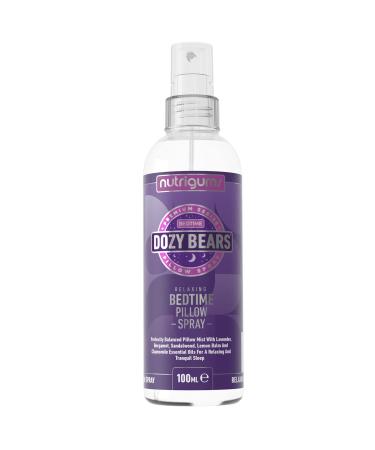 DOZYBEARS The Ultimate Bedtime Pillow Spray 100ml | Calming and Relaxing Pillow Mist with Soothing scents of Lavender Lemon Balm Chamomile Sandalwood and Bergamot