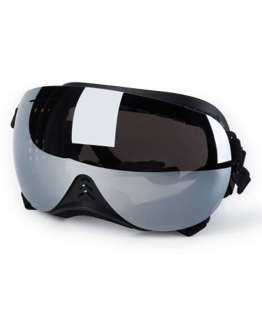 Ownpets Anti-UV dog glasses sunglasses magnetic silver silver lens design dog flying glasses for medium and large dogs windproof adjustable black frame - Buy Online on GoSupps.com