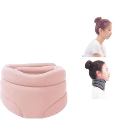 Soft Foam Neck Brace Universal Cervical Collar Neck Brace for Neck Pain Relief Adjustable Neck Support Brace for Sleeping Wraps Keep Vertebrae Stable and Aligned yl-105023(Pink)