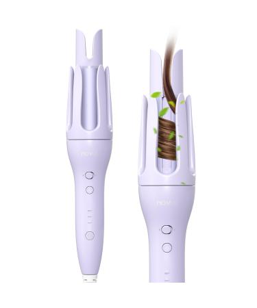 NOVUS 1.25 Inch Rotating Curling Iron for Effortless Waves and Beach Curls Auto Hair Curler with 60M Ions Anti-Scald Fast Heating for Hair Styling