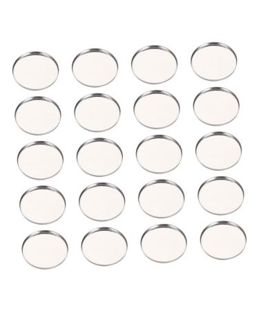 BIUDECO Women Supplies 50pcs Eye Shadow Disk Metal Plate for Eyeshadow Diy Cosmetic Pallet Miss Tinplate Accessories