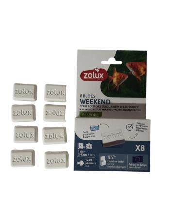 Zolux - 8 Weekend Food Blocks 15-20 Fish for 3 to 4 Days