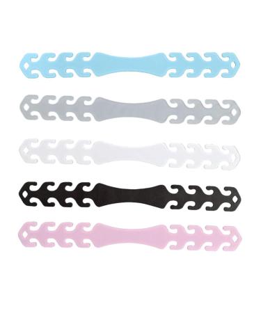 Exceart herring hooks 10 pieces earreman extender mouthpath earcurrent ear strap extender ear grip adjustable hearing protection earring ear cable extension buckle 5 color face