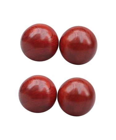 Magiclulu 4 pieces of wooden massage Chinese health balls Manual massage devices massage roller massage roller made of wood muscle Baoding balls with bell play red wooden Miss Hand China
