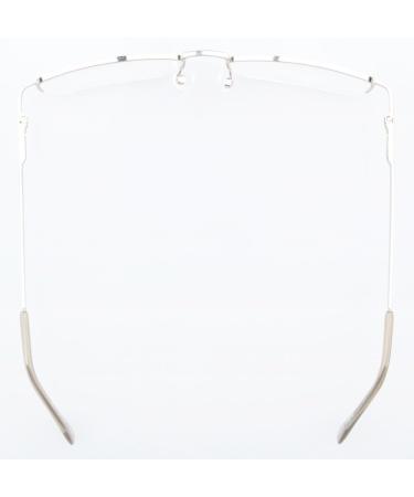 Eyekepper Classic Metal Half-Rim Reading Glasses - Spring Hinges - Silver +0.75 | Stylish & Comfortable Eyewear - Buy Online on GoSupps.com