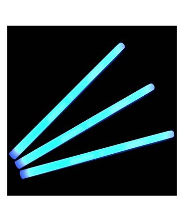 Glow Sticks Bulk Wholesale, 10 12 15mm Dia. Blue Industrial Grade Jumbo Light Sticks, Bright Color, Glow 14 Hrs, Safety Glow Stick 3yrs Shelf Life, Ideal for Camping & Emergency, GlowWithUs Brand 10 Glow Sticks Blue