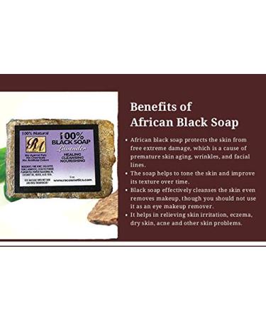 Buy RA Cosmetics 100% Natural Black Soap with Lavender 5oz - Best Organic Skincare for All Skin Types Ships Internationally - Buy Online on GoSupps.com