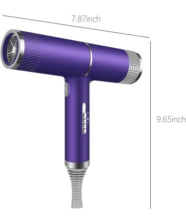 Hair Dryer Lightweight Travel Hair Dryer for Normal and Curly Hair Including Curly Hair Styling Nozzle Hair Dryer Smart Inv Purple - Buy Online on GoSupps.com