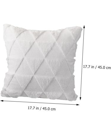 Zerodeko Pillow Sofa Decorate Plush White White 45X45X5CM - Buy Online on GoSupps.com