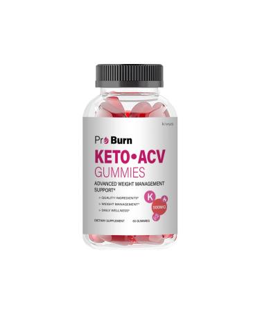 kivus Pro Burn Keto Gummies - ProBurn Keto Apple Cider Vinegar Gummies (Single 60 Gummies)