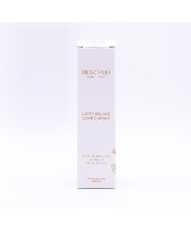 BIOKOSMO - italian roots - Sun Milk Body Spray High Protection SPF 50. Mallow Oleolith Altea Calendula and Avocado Oil 100 ml. 100% Made in Italy and Cruelty Free - Buy Online on GoSupps.com