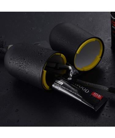 Portable Toothbrush Case - Creative 4-in-1 Organizer for Travel & Home - High-Capacity Holder for Toothbrushes - Black/White - Buy Online on GoSupps.com