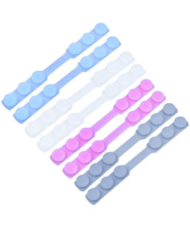 Exceart 8st buckle to extend the mask rope mask Extension cable rope ear cord extension buckle hook for ear belts strap extension slipproof white extension hooks