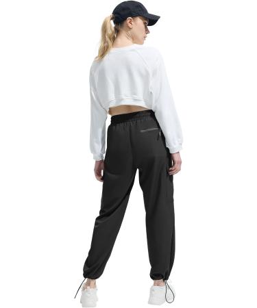 FARUNGS Women's Quick Dry Cargo Pants - Lightweight Tactical Hiking Pants with Stretchy Waist and Water Resistant - Black, Medium - Buy Online on GoSupps.com