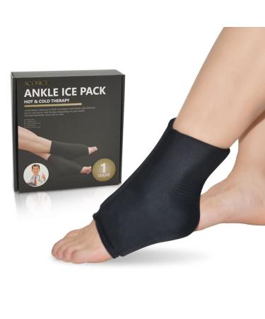 ACOHICE Ankle Brace Ice Packs For Injuries Reusable Gel Ice Pack For Plantar Fasciitis Achilles Tendonitis Heel Pain Relief Sprained Swelling