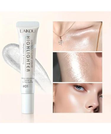 Liquid Highlighter Shimmer Highlighter Long Lasting Waterproof Highlighter Light Shining Highlighter for Face Cheekbones Body Bronzer Glitter - Buy Online on GoSupps.com