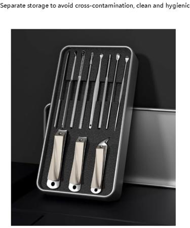 Nail Scissors Manicure Set Nail Clippers Tools Household Ear Spoon Nail Cutters Kit for Manicure Tools for Everyday use Toenail Clippers Black - Buy Online on GoSupps.com