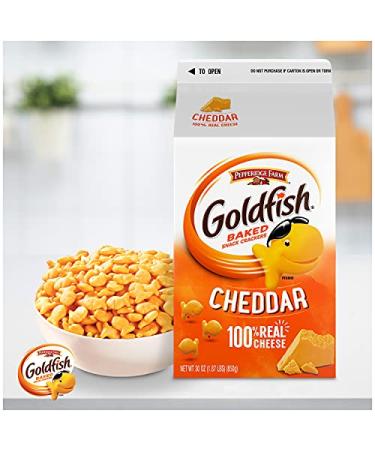 Pepperidge Farm Goldfish Crackers Cheddar 30 Oz - Crunchy Snack Delight - Buy Online on GoSupps.com