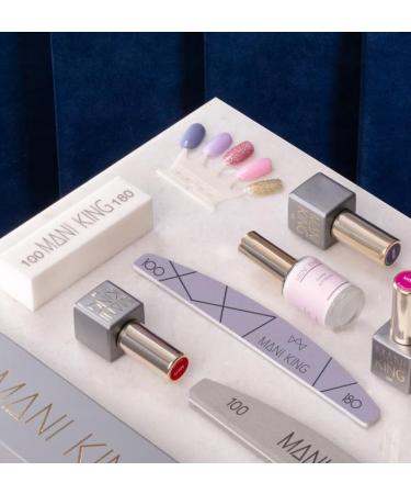 MANI KING Nail File 180/240-10 Pieces - Half Moon - Coarse File - Double-Sided - Nail Files for Gel Nails - Various Grain Shapes - For Professional Manicure Studio 10 Pieces 180/240 - Buy Online on GoSupps.com