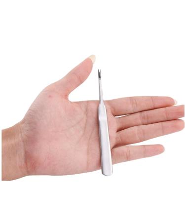 Stainless Steel Finger Cuticle Cleaner Fork Pusher - Professional Manicure Pedicure Tool for Dead Skin Removal and Callus Removal - Buy Online on GoSupps.com