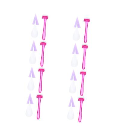 Minkissy 8 sets of trimming razor Razor For BikiniZone Bikini Razi template Face razor for women women trimmer electrical facial razor device Miss hair pebbles