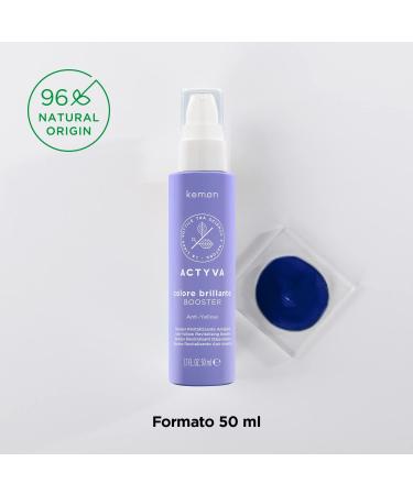 Kemon Actyva Brilliant color antiyellow booster eliminates yellow reflections and adds shine 50 ml - Buy Online on GoSupps.com