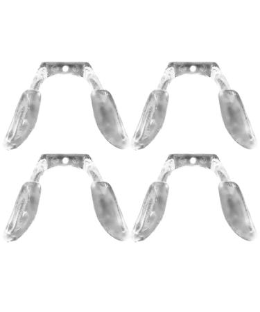 Healeeved 4 pieces silicone U-shaped glasses nose pads glasses bracket saddlesteg anti-slip nasal pieces plug-in air chamber for glasses 2.5x2.1cm