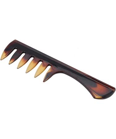 Retro Hairstyle Comb Men's Wide Teeth Resin Comb Anti-static Suitable for Salon and Home Use (2 wide tooth handle models) - Buy Online on GoSupps.com