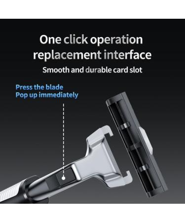 2-Blade Razor for Men - Dual Lubrication & Precision Trimmer 6 Cartridges Included | Premium Shaving Set in Black - Buy Online on GoSupps.com