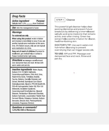 Murad Acne Control Clarifying Cleanser Salicylic Acid & Green Tea Formula for Acne Deep Pore Cleansing Oil Control & Breakout Prevention for Clear Balanced Healthy-Looking Skin 5 Fl Oz (Pack of 1) - Buy Online on GoSupps.com