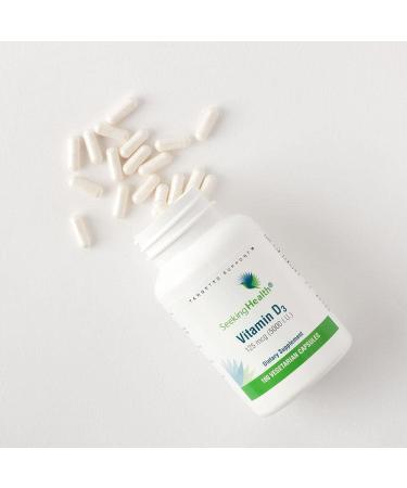 Seeking Health Vitamin D3 5000 IU | Supports Immune System, Mood & Bone Health | Vegetarian | 100 Capsules - Buy Online on GoSupps.com